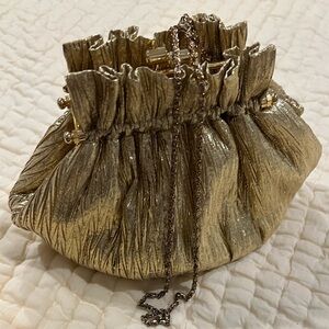 Vintage Gold Textured Evening Clutch